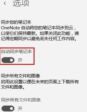 OneNote打開(kāi)自動(dòng)同步的方法步驟截圖