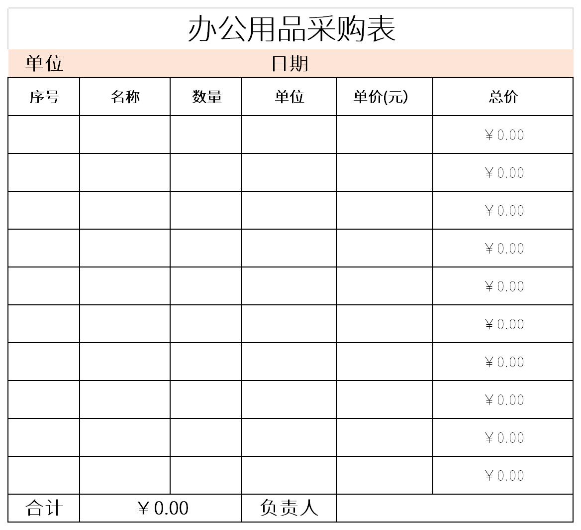 辦公用品統(tǒng)計(jì)表截圖