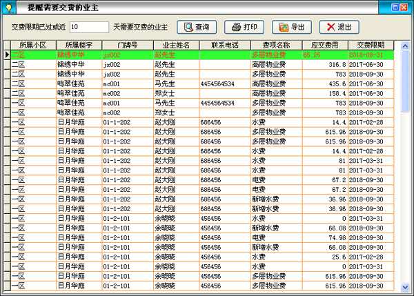 天意物业管理系统