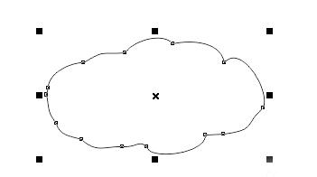CorelDraw X4做出简笔画云朵的方法流程截图