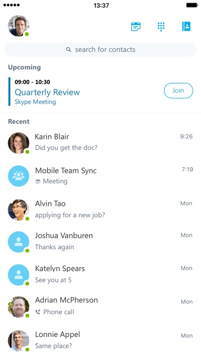 Skype截图