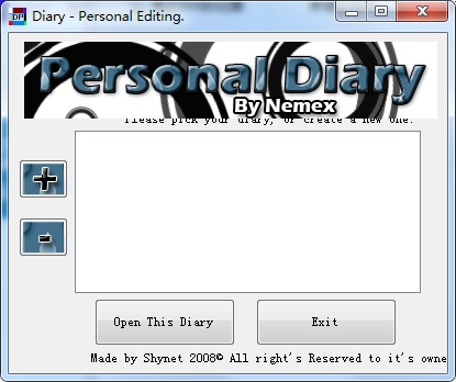 Personal Diary Editor