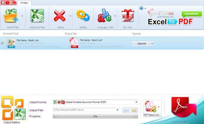 FoxPDF Excel to PDF Converter截圖