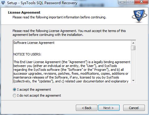 SysTools SQL Password Recovery截图