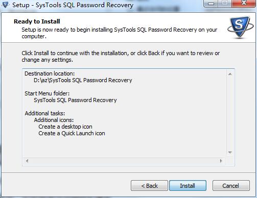 SysTools SQL Password Recovery截图