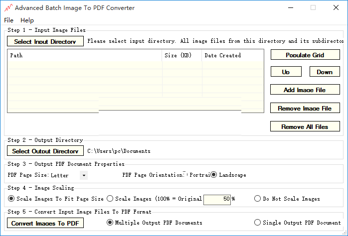 Advanced Batch Image To PDF Converter