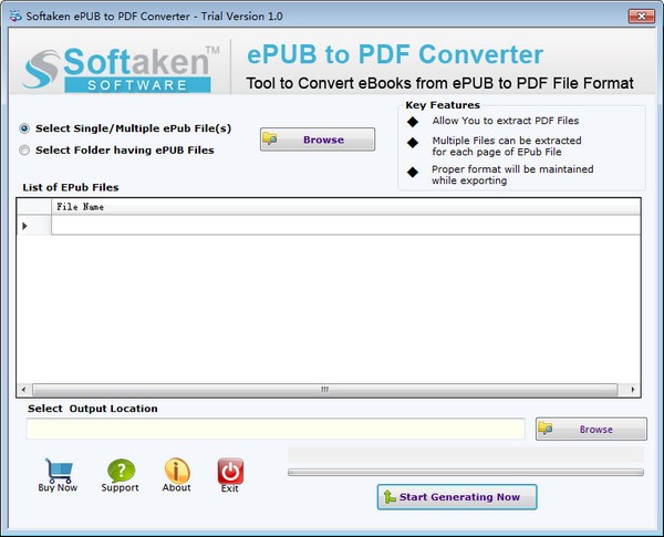 Softaken ePUB to PDF Converter