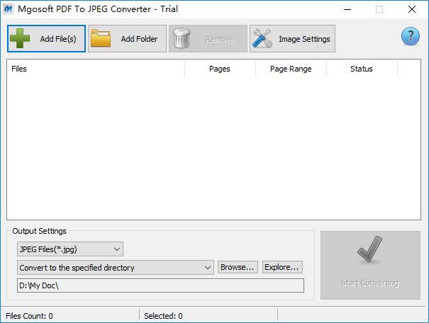 Mgosoft PDF To JPEG Converter