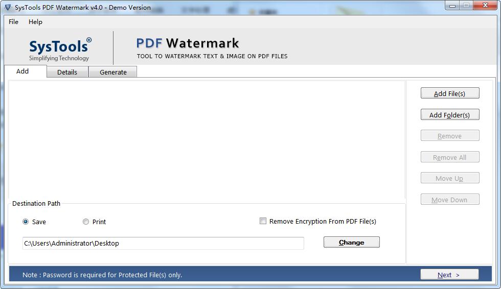 SysTools PDF Watermark截图
