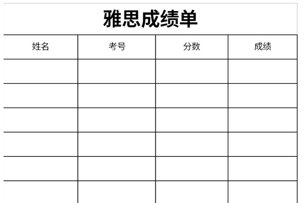 雅思电子成绩单