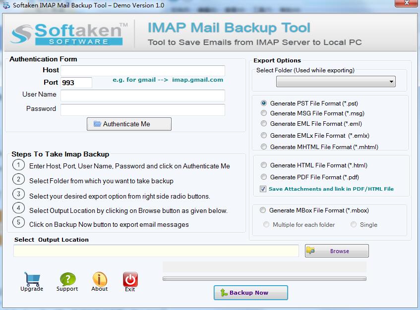 Softaken IMAP Mail Backup Tool截图