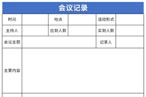 会议纪要英文