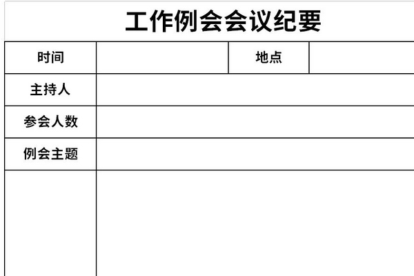 工作例会会议纪要