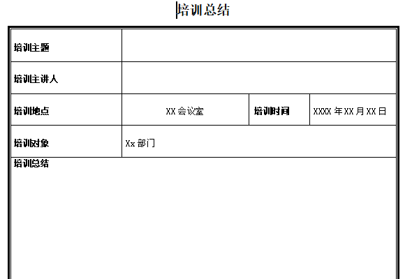 培訓(xùn)總結(jié)模板范文截圖