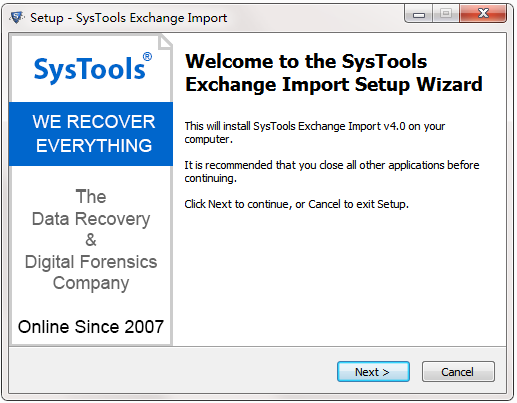 SysTools Exchange Import截图