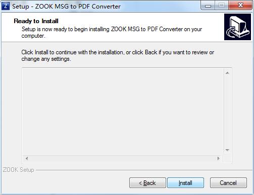 ZOOK MSG to PDF Converter截图