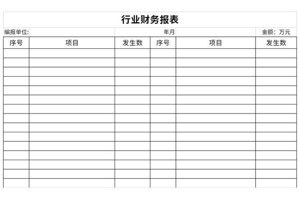 酒店财务报表