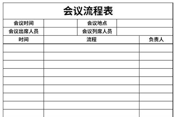 2021会议流程表