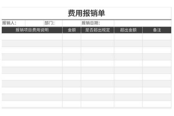 费用报销审批单