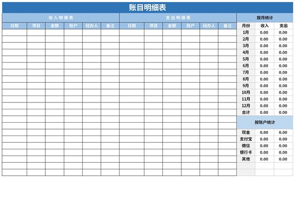 账目明细表