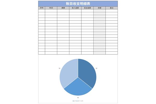 账目收支明细表