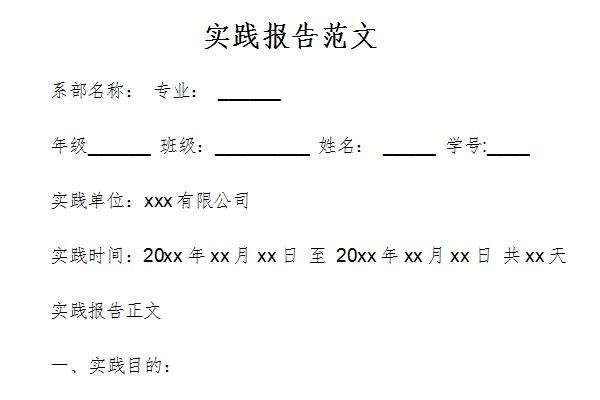 实践报告范文