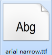 arial narrow字体截图