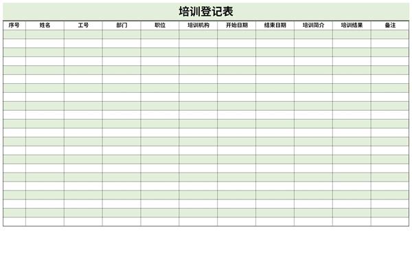 培养考察登记表