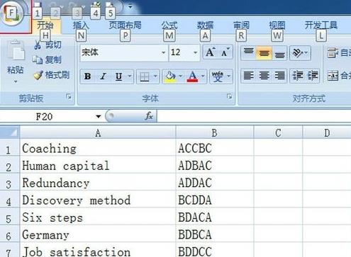 excel 2007截圖