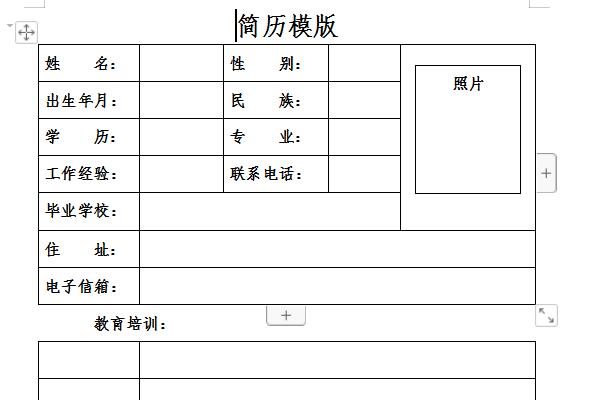 簡(jiǎn)歷模版截圖