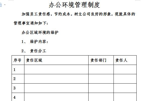 办公室管理制度截图