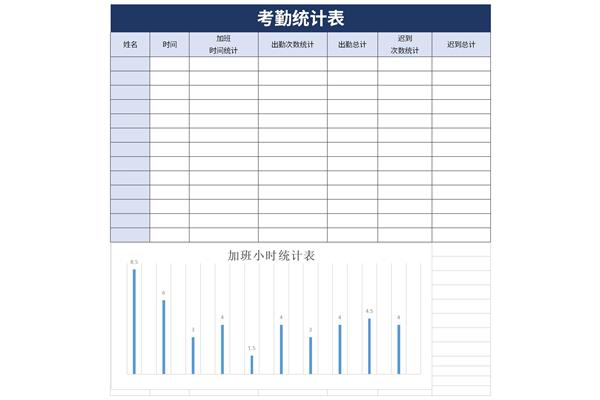 考勤统计表模板