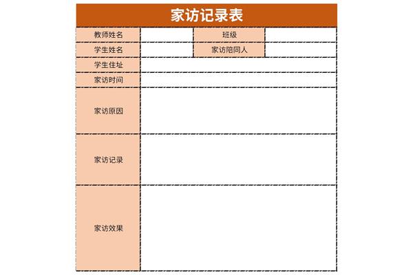 家访记录表小学