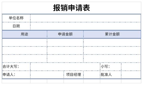 报销申请表