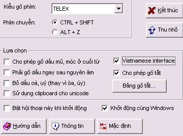 越南语输入法(Unikey)截图