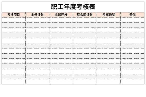 职工年度考核表