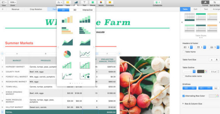 Numbers for Mac截圖