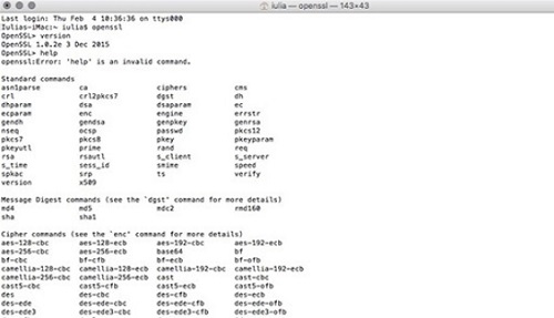 OpenSSL Mac