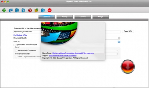 Bigasoft Video Downloader Pro Mac