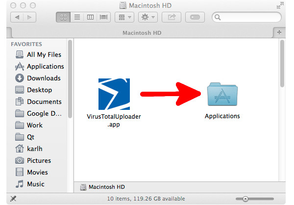 VirusTotal Uploader for mac