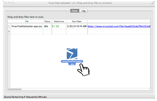 VirusTotal Uploader for mac