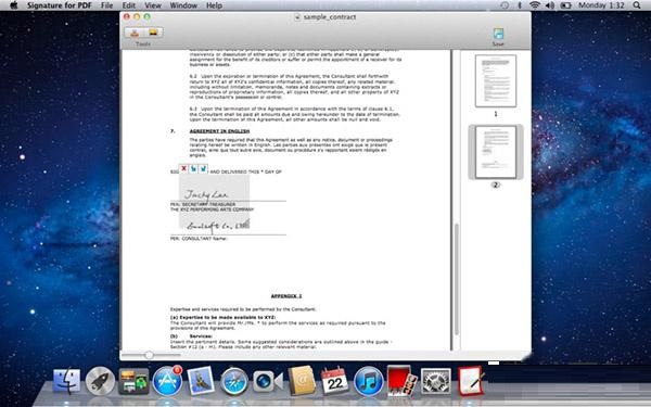 Signature for PDF Mac