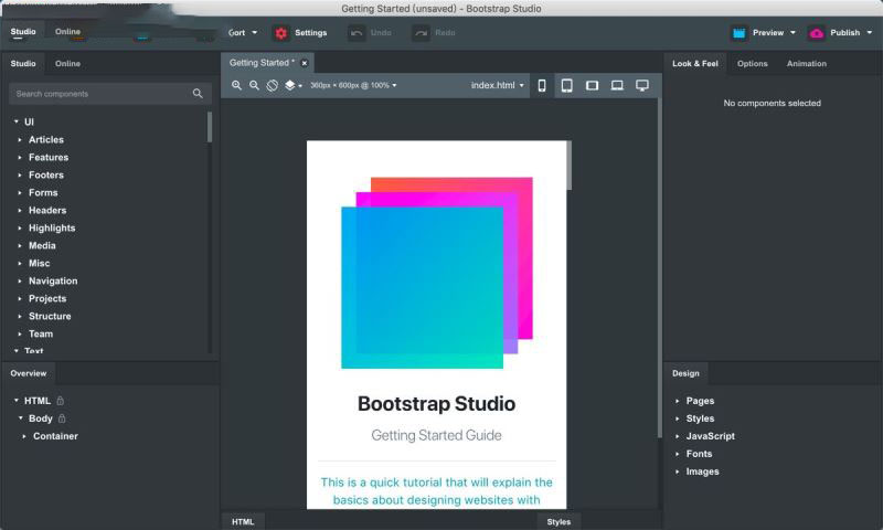 Bootstrap Studio for Mac