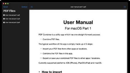 PDF合并器Mac截圖
