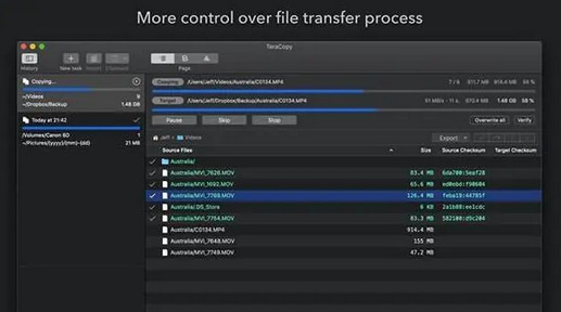 TeraCopy Mac截圖
