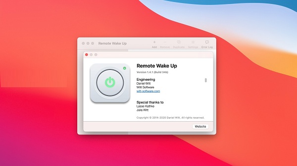 Remote Wake Up Mac