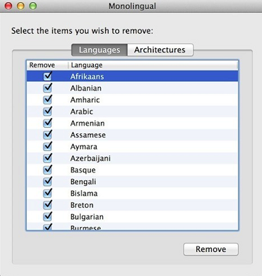 Monolingual for mac
