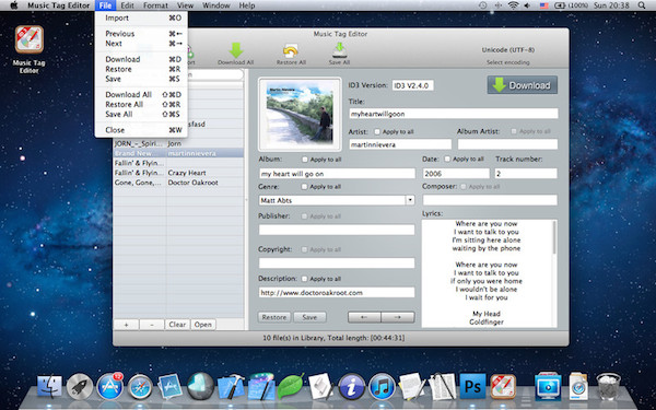 Music Tag Editor Mac