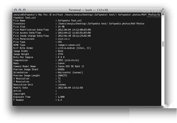 ExifTool for Mac