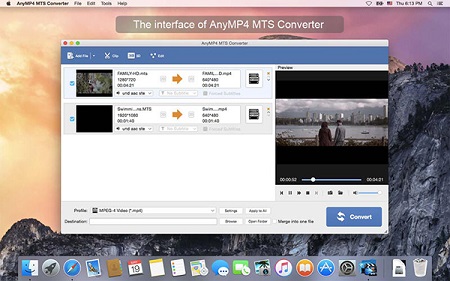 AnyMP4 MTS Converter Mac